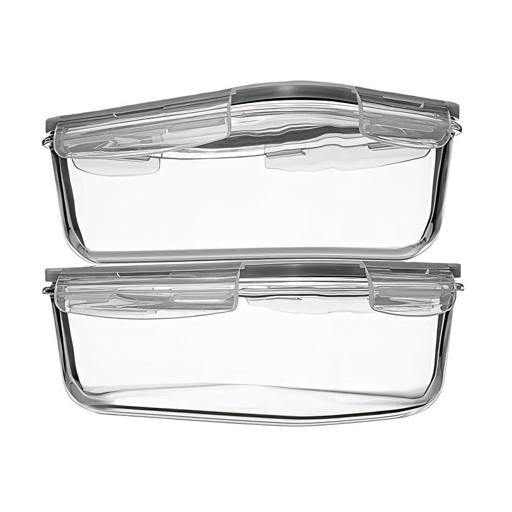 4-Piece Large Glass Food Storage Containers with Locking Lids ā 8 Cups