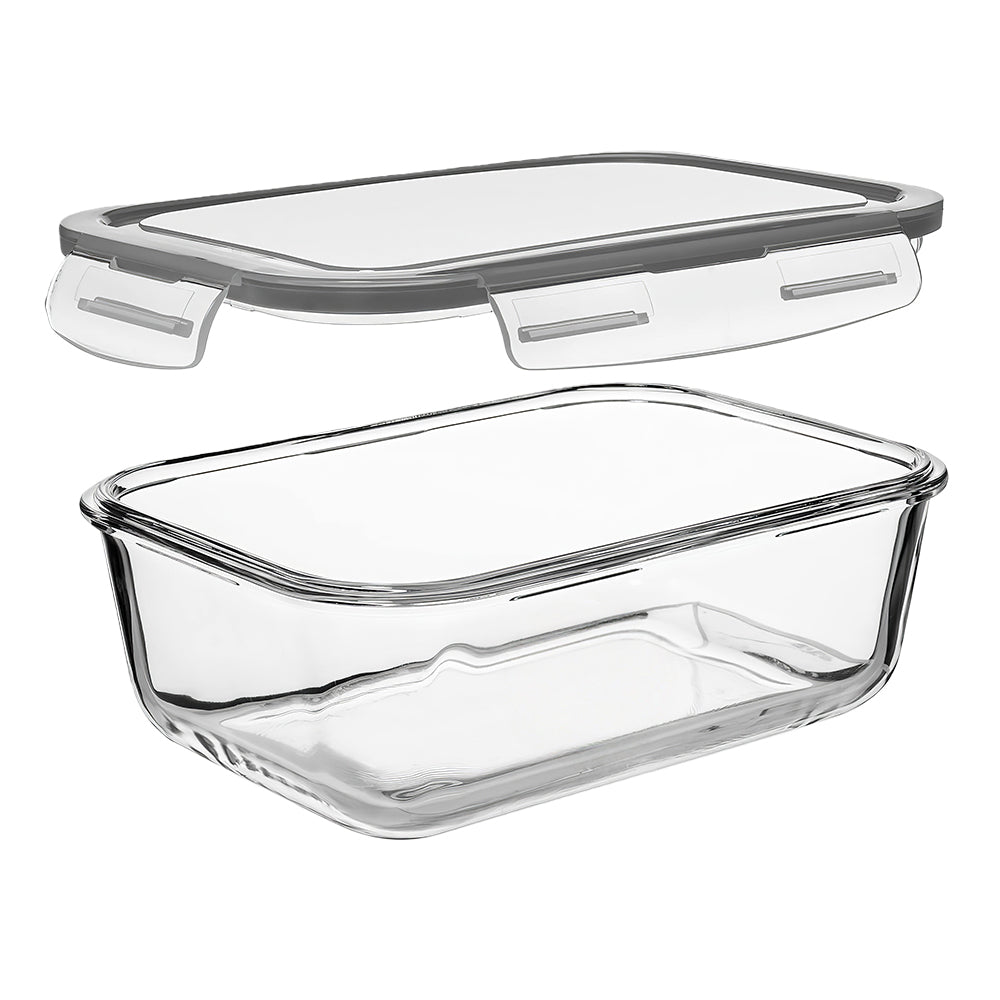 4-Piece Large Glass Food Storage Containers with Locking Lids ā 8 Cups