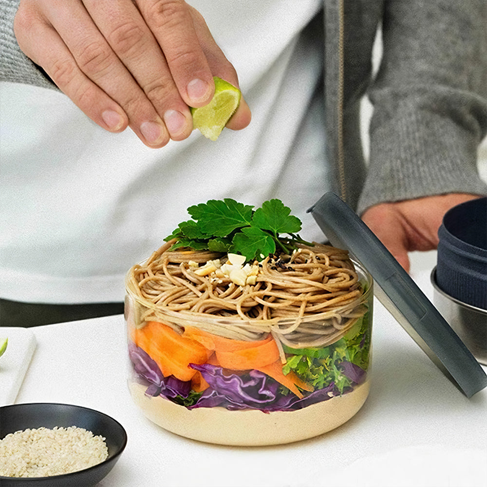 Glass Lunch Bowl with Leak-Proof Lid β Oven & Microwave Safe, 25 fl oz