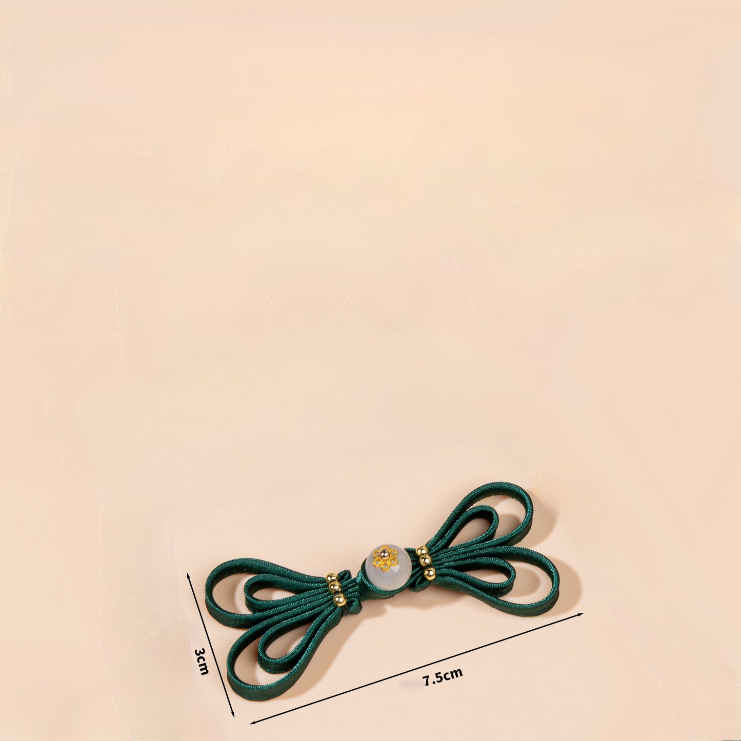Butterfly Knot Button Jade Bead Decoration Handmade Closure - handmade decorative sew-on button