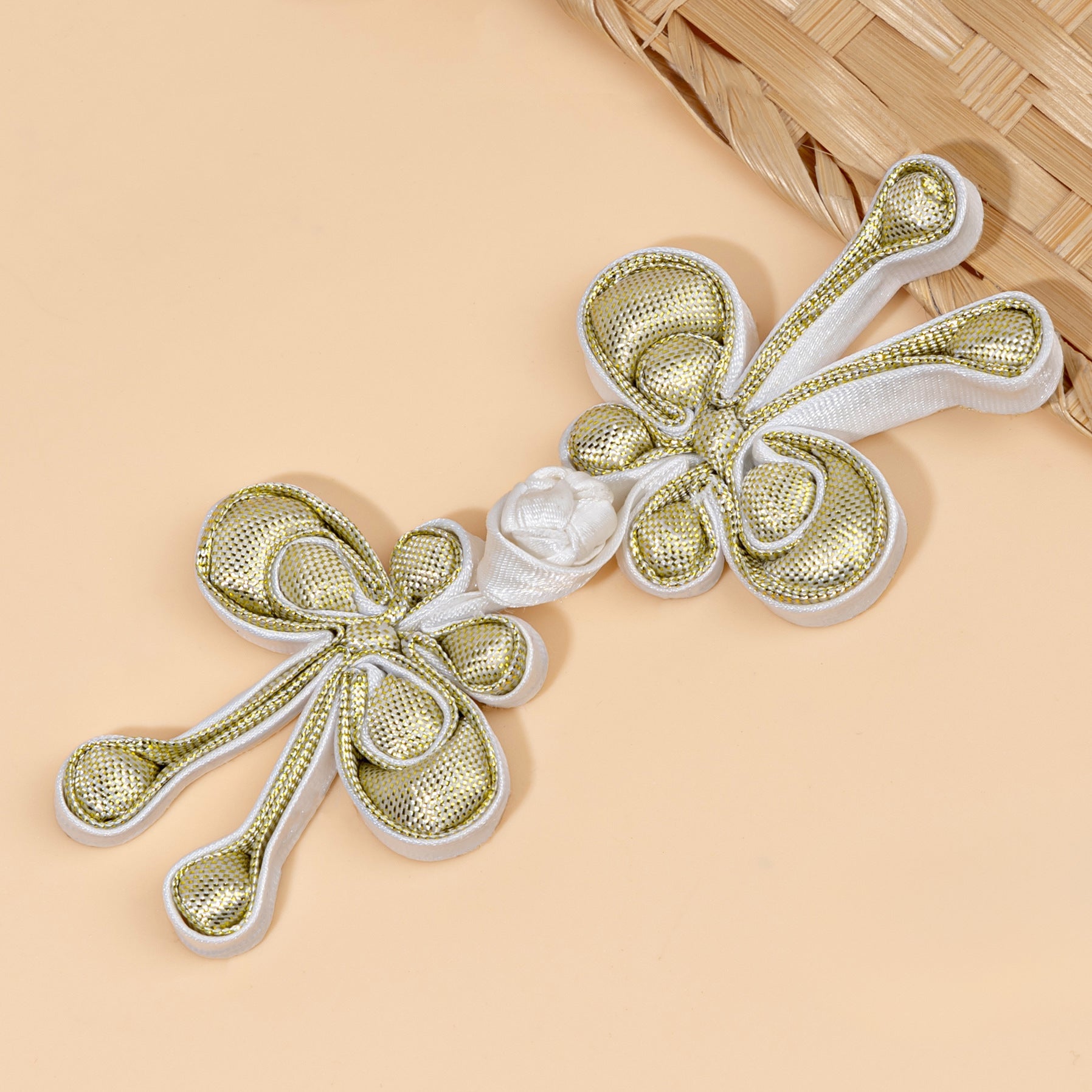 Handwoven butterfly  button - handmade decorative sew-on button