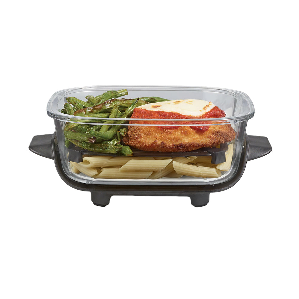 CleanCrisp™ 4QT Glassware Container with Lid – Microwave & Dishwasher Safe