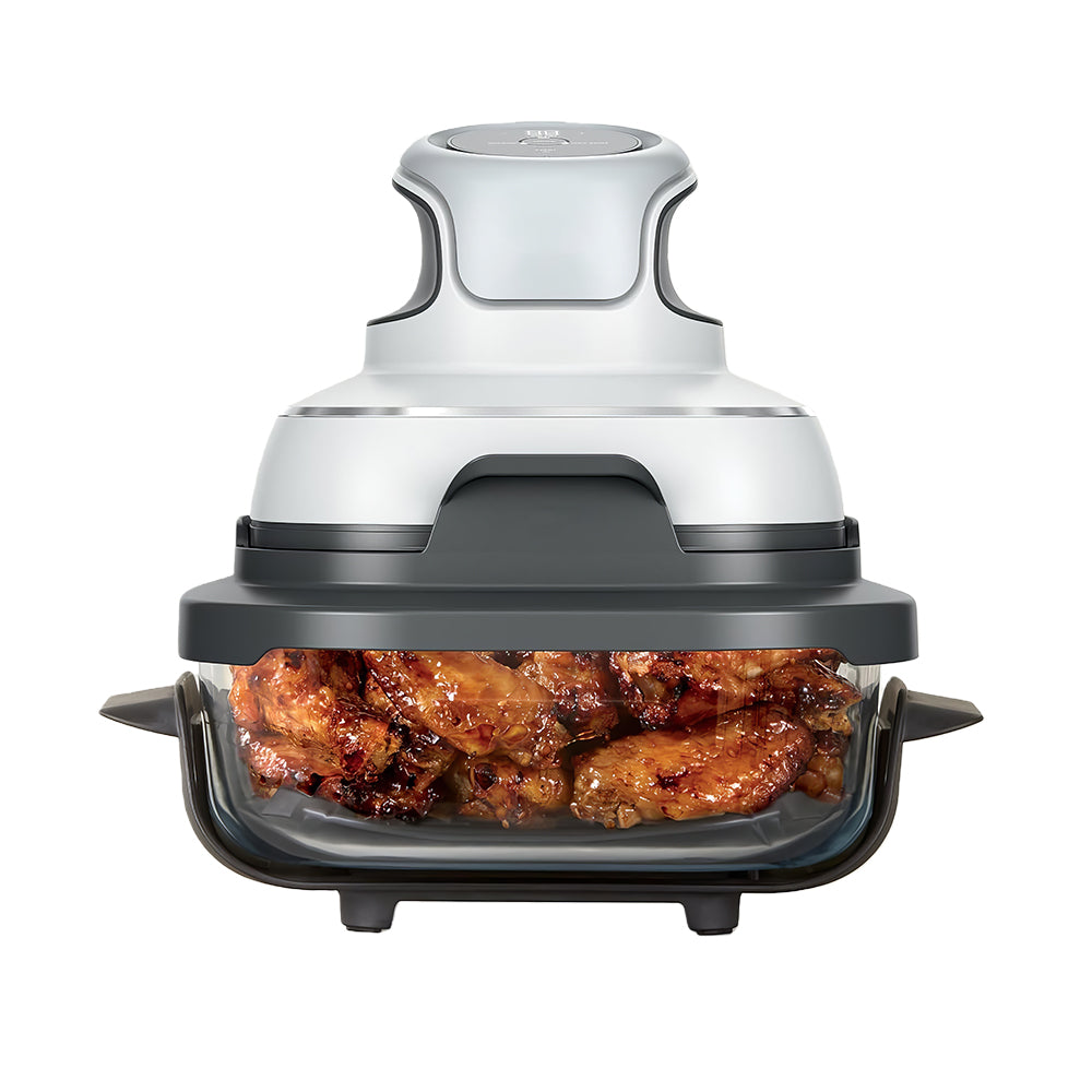 CleanCrisp™ 4QT Glassware Container with Lid – Microwave & Dishwasher Safe
