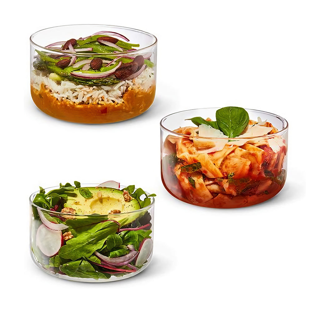 Glass Lunch Bowl with Leak-Proof Lid – Oven & Microwave Safe, 25 fl oz
