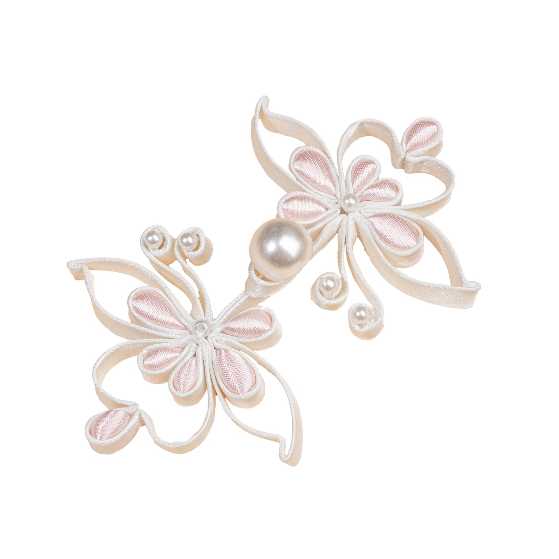 Pearl Butterfly Petal Button - handmade decorative sew-on button