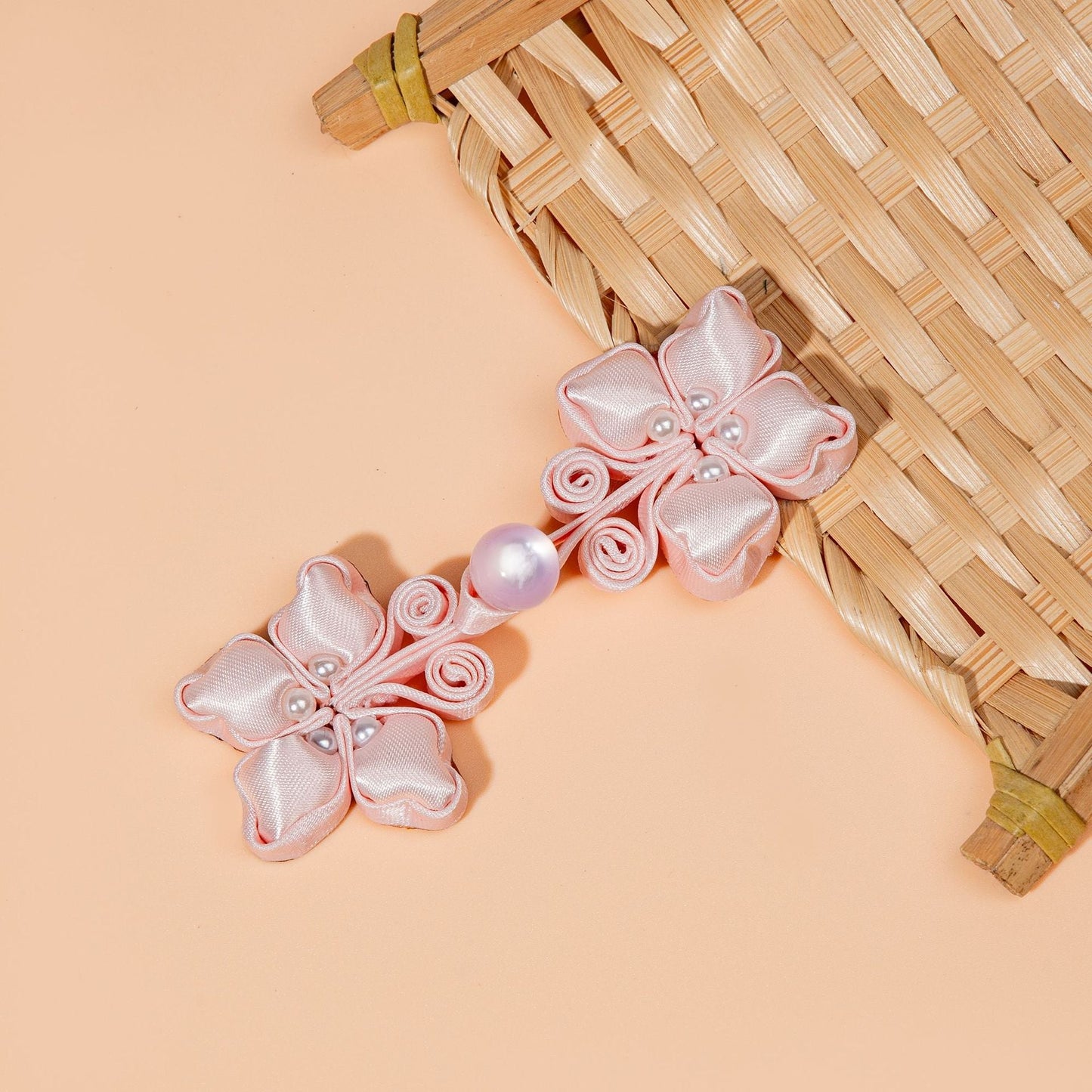 Four Petal Flower Pearl Buttons - handmade decorative sew-on button