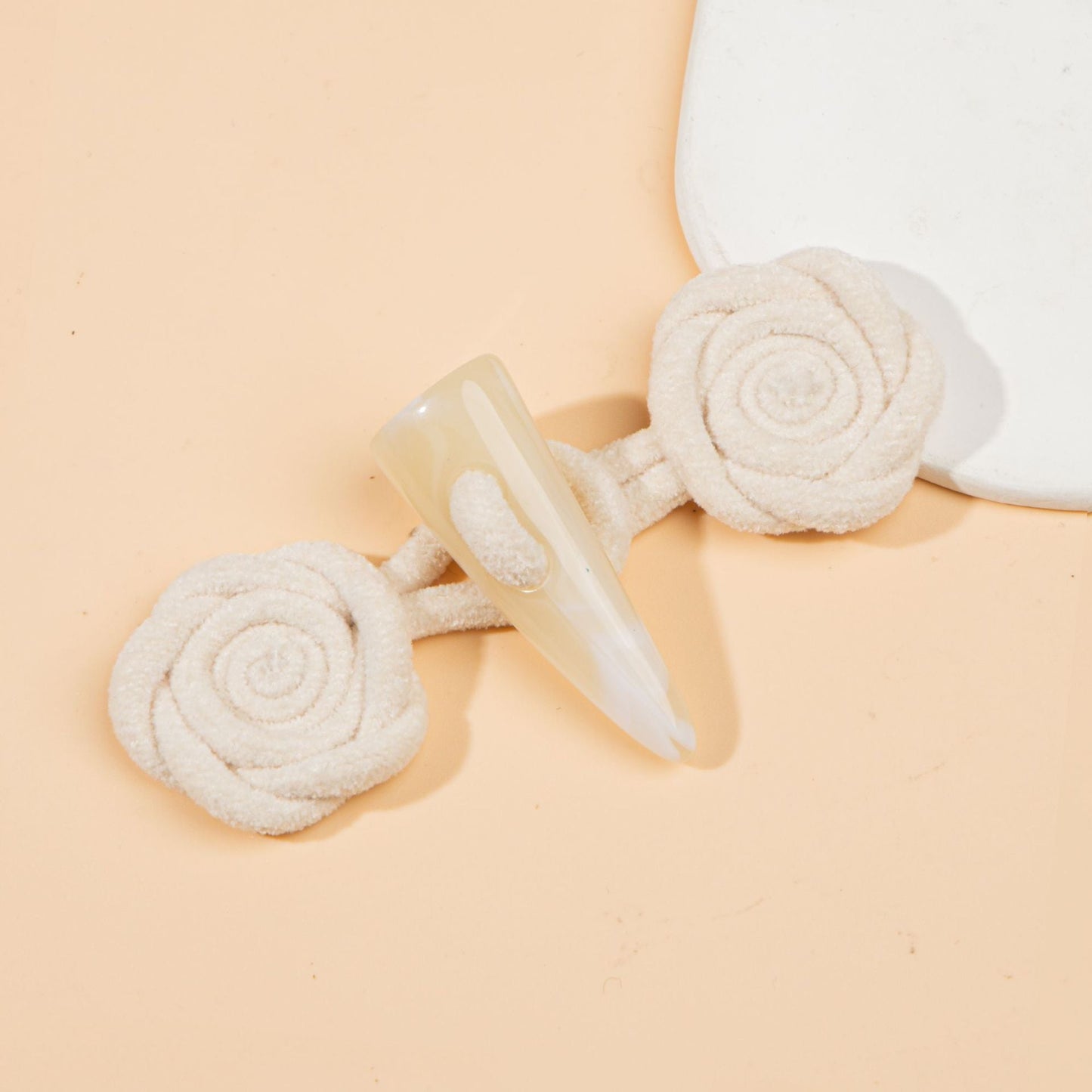 Velvet Rose Toggle Buttons - handmade decorative sew-on button