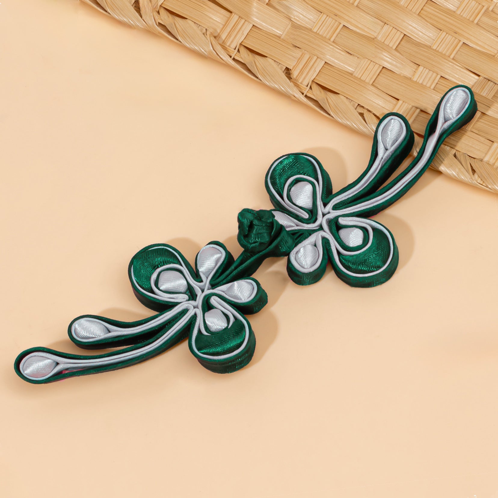 Handwoven butterfly  button - handmade decorative sew-on button