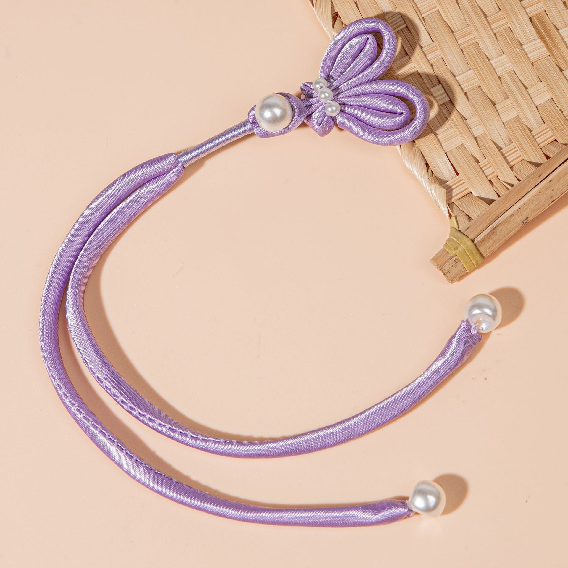 Pearl Bow Knot Tassel Buttons - handmade decorative sew-on button
